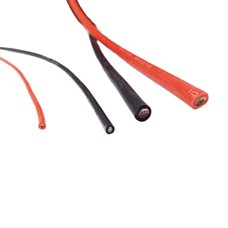 1M 5M Cable de silicona eléctrico suave resistente al calor Cable de cobre conector de batería 8 10 12 14 16 18 20 22 24 26 28 30 AWG K5 - imagen 4