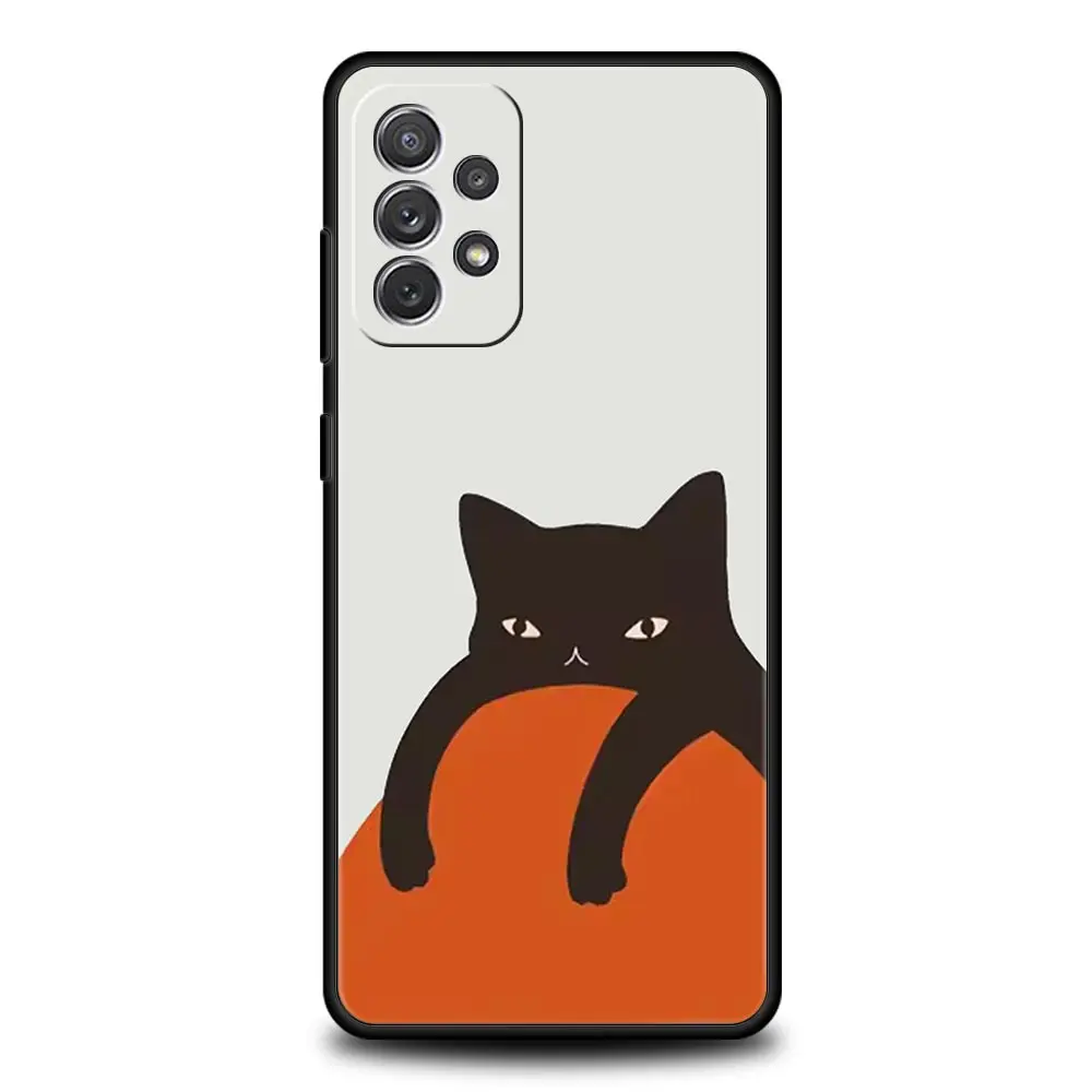 Funda de teléfono con diseño de gato para Samsung A51 A71 A21S A17 A11 A15 A25 A31 A41 A23 A33 A53 A73 A07 A03S A05S A13 A35 A55 5G - imagen 5