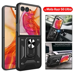 Motorola Razr 50 Ultra Funda con Anillo Soporte Cámara Deslizante