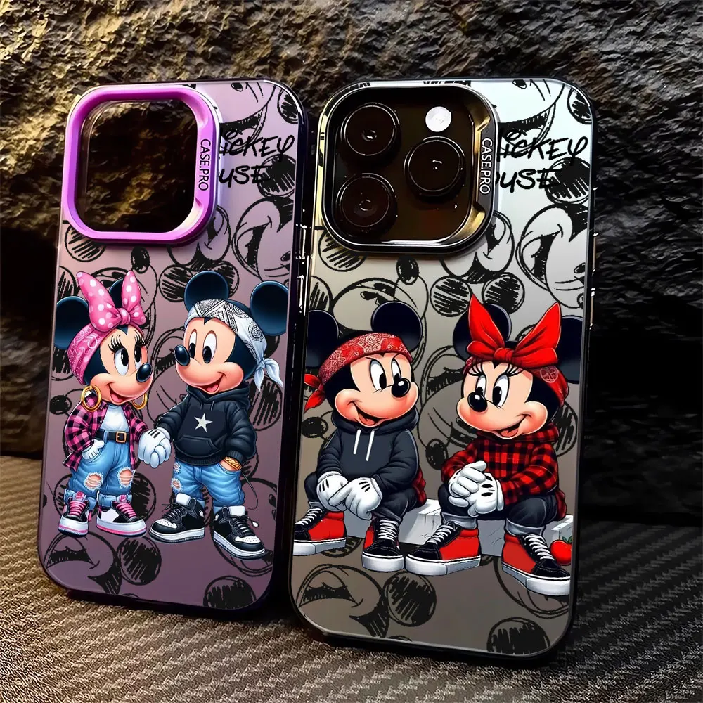 Preciosa funda de teléfono Disney Mickey Minnie para OPPO Reno 6 6Pro 7 7Pro 7Z 8T 10 11 11F 12 12F Pro Plus 5G, funda trasera a prueba de golpes