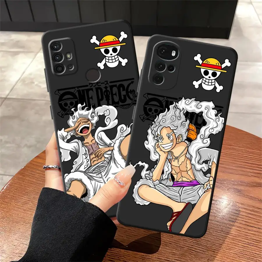 Funda para Motorola Moto Edge 20 Pro 30 Lite G51 G73 G53 G30 G52 G50 G60s G71 G32 G22 Edge40, funda para teléfono con diseño de Anime Luffy Cool