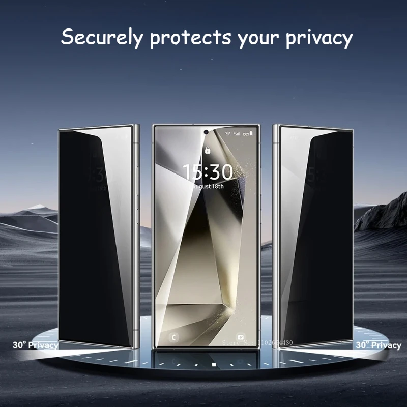 4 piezas para Samsung Galaxy S25 S24 Ultra Protector de pantalla de vidrio antiespía para Samsung Galaxy S24 S25 Ultra privacidad vidrio templado - imagen 4