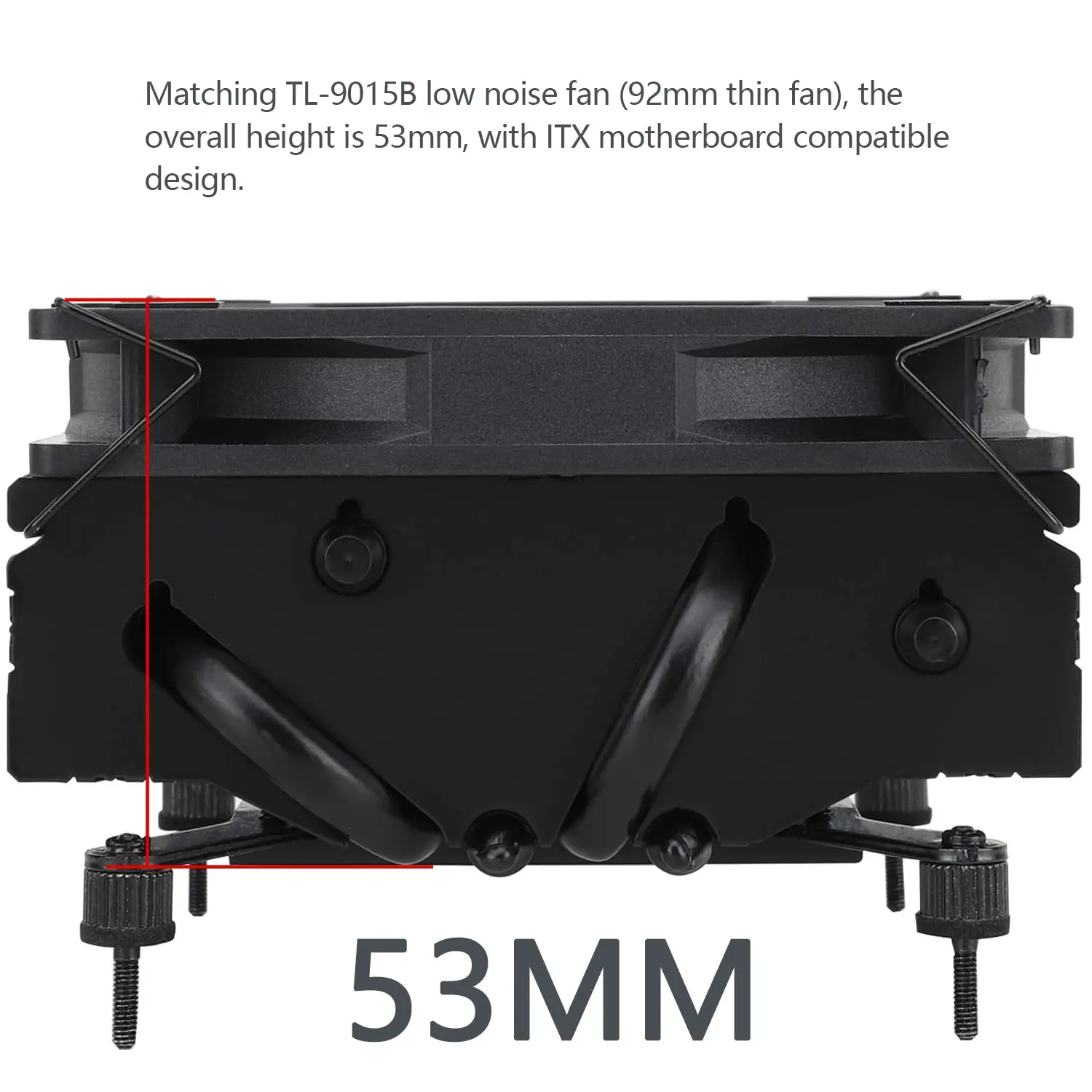Thermalright-enfriador de aire de CPU de perfil bajo completo, AXP90-X53, 53mm de altura con ventilador de refrigeración PWM de 92mm para AMD AM4 Intel 115X 1200 - imagen 3