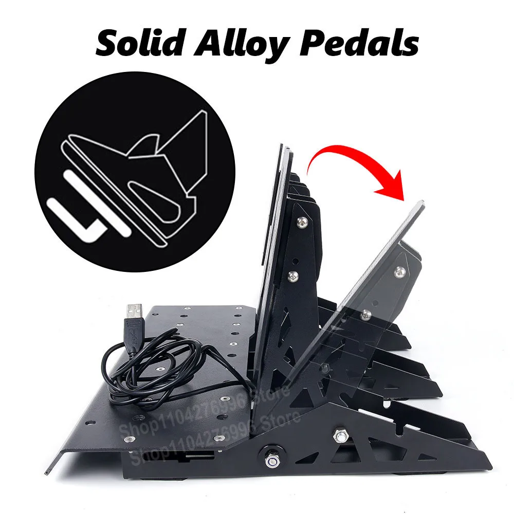 Simulador de carreras PC USB Huo Sensor Pedal SRP Lite juegos de carreras tres pedales para Logitech G29/G27/G25 T300 T500 RS - imagen 5