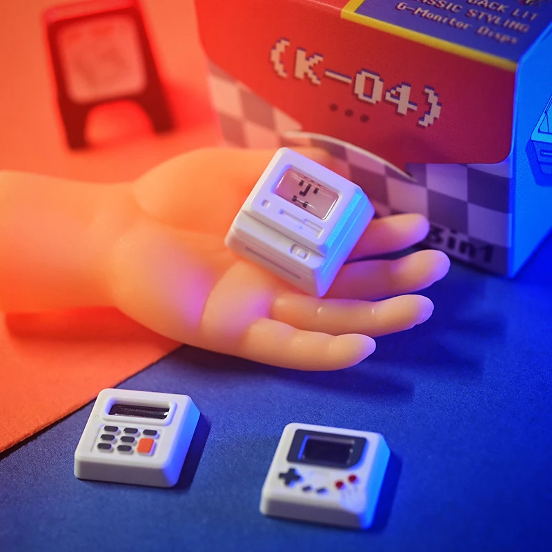 Bonitos teclas permeables a la luz, patrón de jugador de juegos Retro, eje transversal, tapa de teclado mecánico DIY para teclados de juegos de ordenador PC - imagen 3