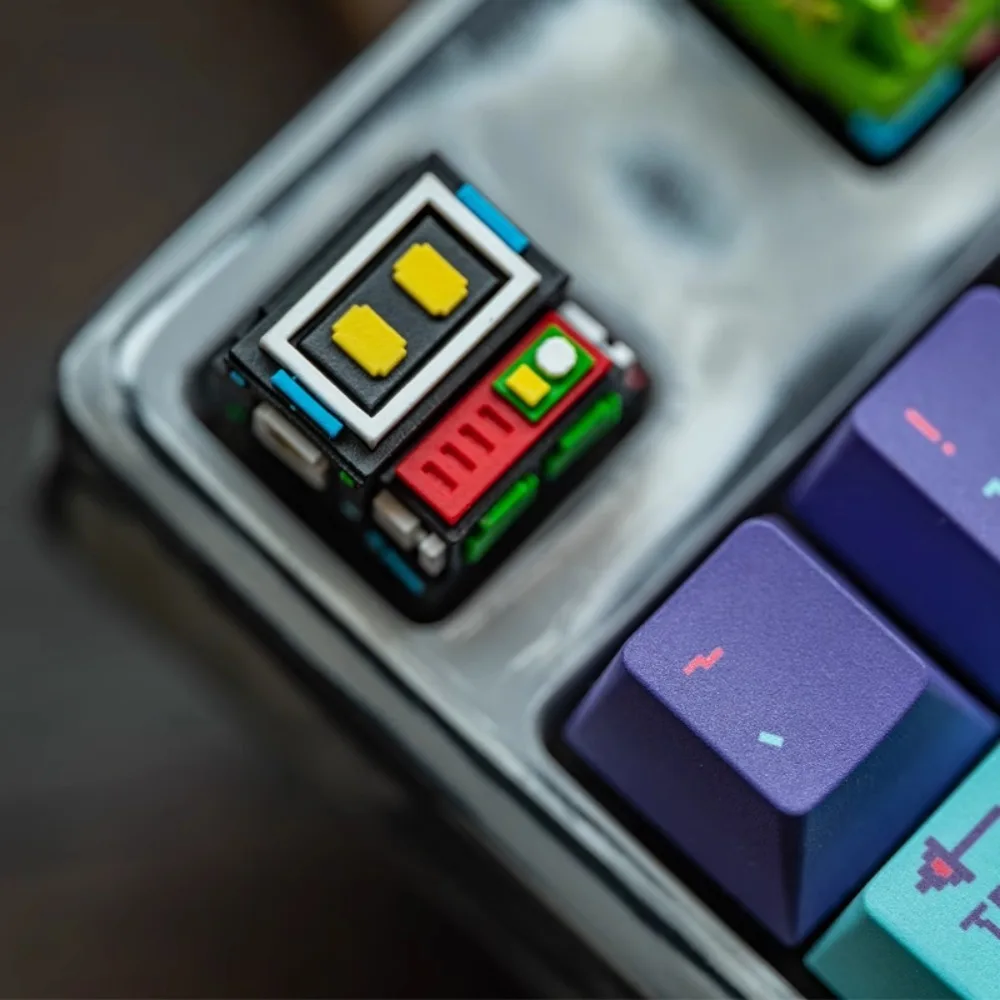 Tapa de teclado personalizada de resina Original de Robot Artisan, accesorios de teclado mecánico, Cherry MX 1U