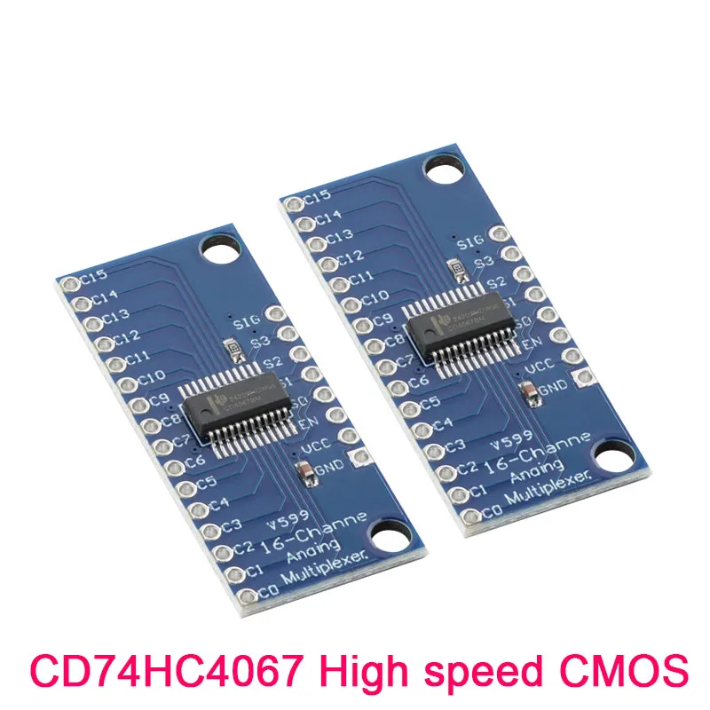 10 uds/1 unidad CD74HC4067 CMOS de alta velocidad multiplexor analógico de 16 canales módulo de placa de ruptura multiplexor analógico/digital de 16 canales - imagen 2