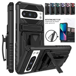 Google Pixel 9 Pro Funda Armadura Resistente con Clip para Cinturon