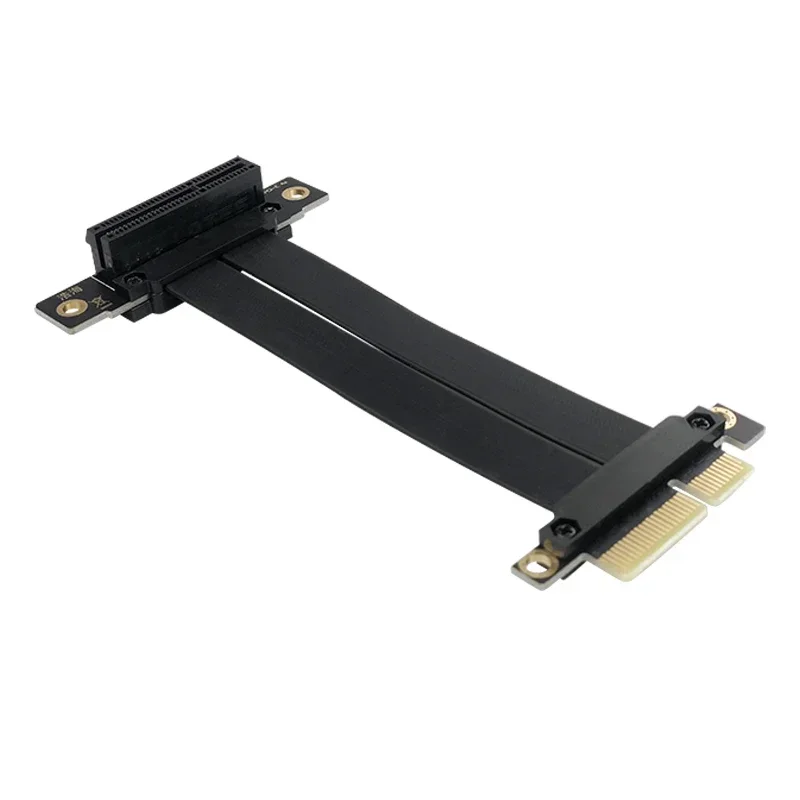 Cable elevador PCI-E X4, doble ángulo recto de 90 grados, Cable de extensión PCIe 3,0 x4 a x4, extensor de placa base de tarjeta elevadora PCI Express 4x - imagen 5
