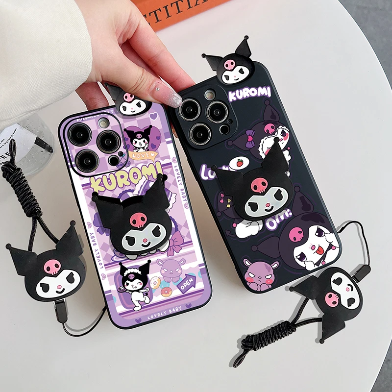 Funda bonita de Tpu con dibujos de Kuromi en 3D para Realme C53 C25 C21 C21Y C25Y C20 C51 C12 C15 C30 Note 50 C55 C33 C35 C67 C31 12 Pro - imagen 3