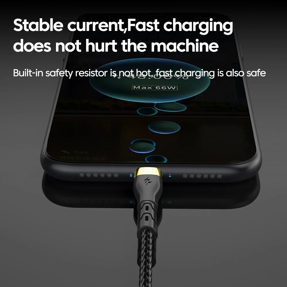 Cable de carga rápida Dual tipo C de 120W 6A Cable de carga rápida tipo C a tipo C para iphone 15 Samsung Xiaomi Huawei PD Cable - imagen 3