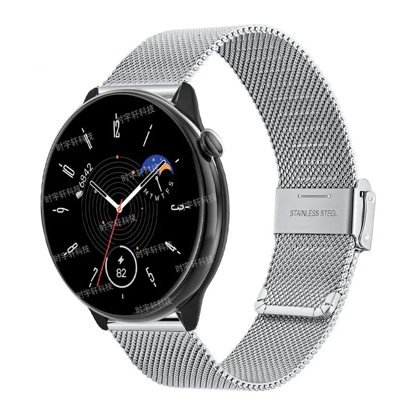 Correa milanesa de 20mm para reloj inteligente Amazfit GTR Mini, pulsera de Metal para Amazfit GTS 4 3 2E 2/Bip U Pro/S Lite, Correa para mujer - imagen 2