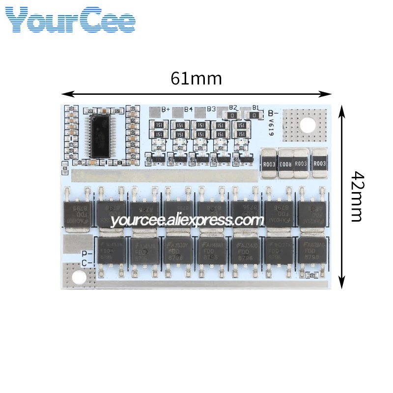 Placa de protección de batería de fosfato de hierro y litio 3S/4S/5S 3,2 V 3,7 V con módulo de protección contra cortocircuitos equilibrado 100A - imagen 2