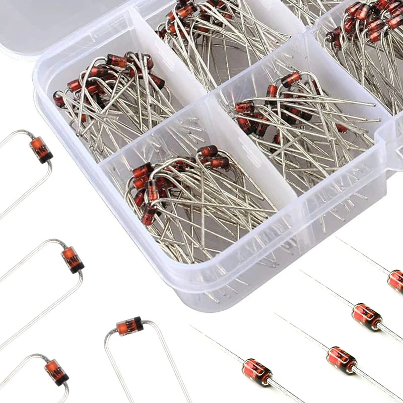 Juego surtido de diodos Zener de 200 piezas, 10 valores, 1W, 1N4728-1N4737, caja de muestra de 3,3 V-7,5 V - imagen 5