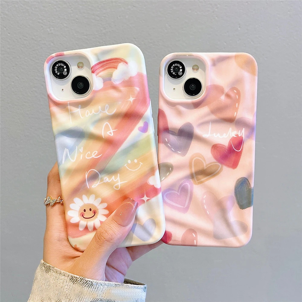 Luxury Love Heart Soft Shockproof Bumper Fashion Phone Case For iPhone 11 12 13 14 15 16 Pro Max Cute Silicone Back Cover Case - imagen 3