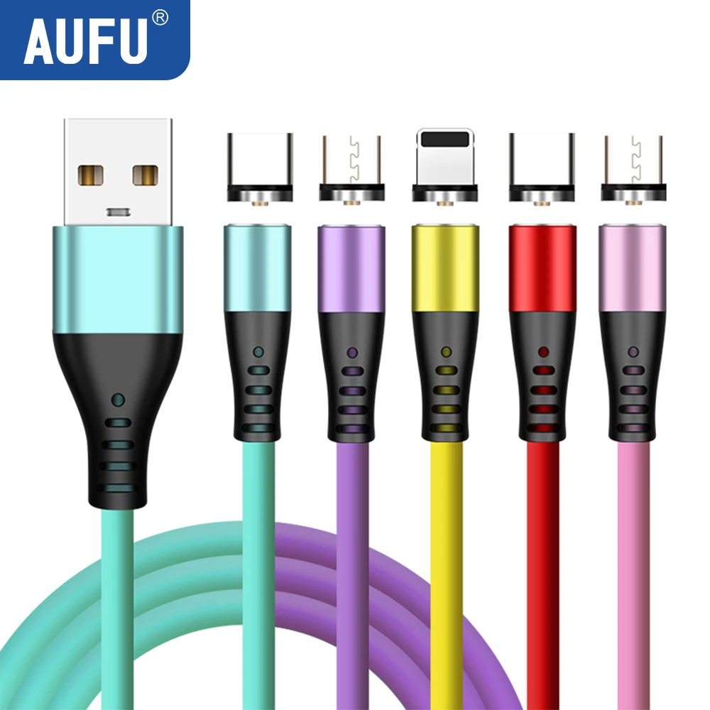 Cable de carga magnético de silicona líquida para iPhone, Cable Micro Usb tipo C, Cable de carga para teléfono móvil
