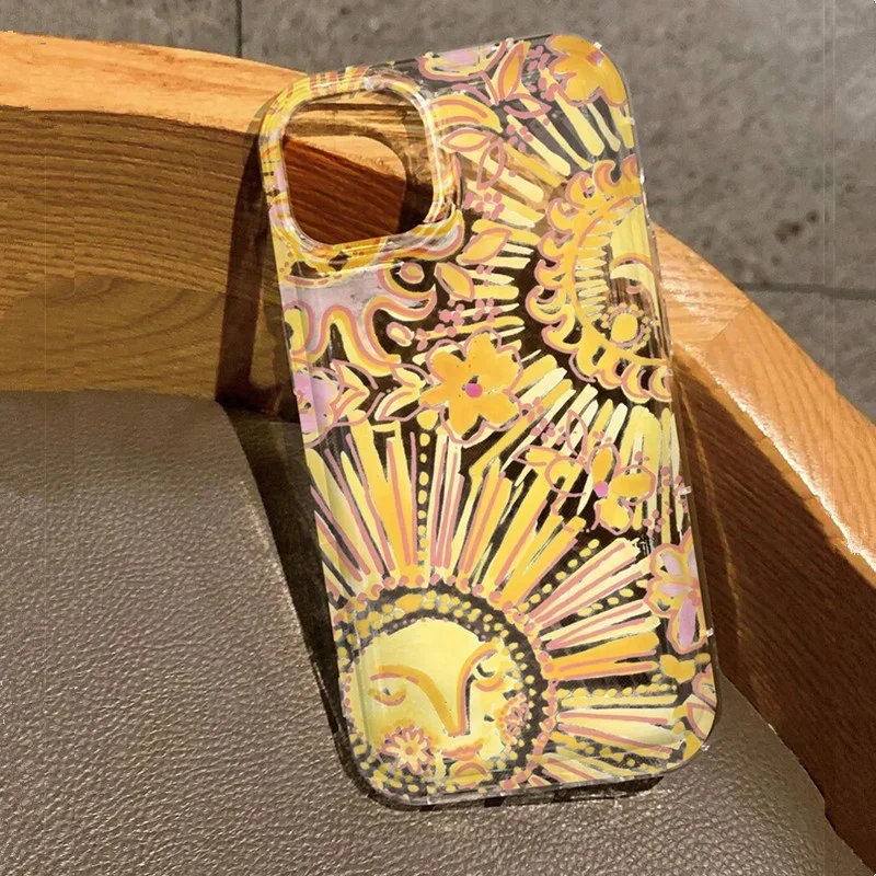 Funda de teléfono con estampado abstracto de sol y océano para Xiaomi Redmi Note 13 12 Pro Plus 4G 5G 13C 12C 11 11S 10 10S 12S, funda a prueba de golpes - imagen 3