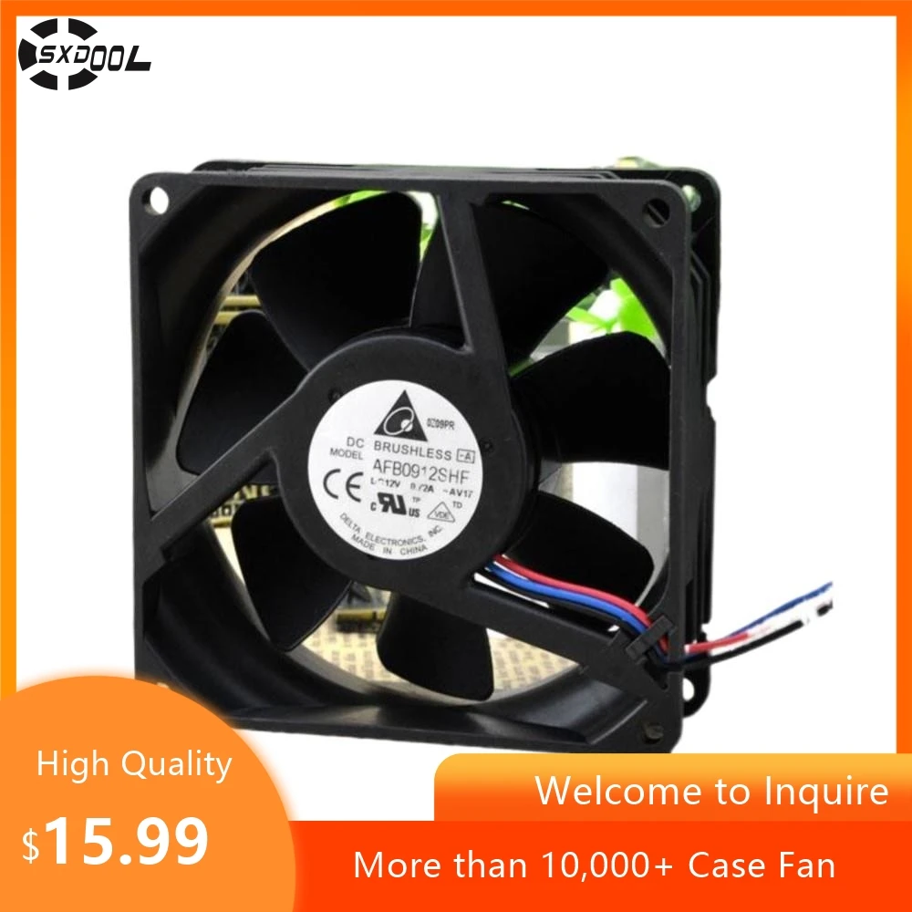 Para Delta AFB0912SHF 9CM 12V 0.72A Ventilador de enfriamiento con rodamiento de bolas, equipo, servidores y soluciones 9032 de alto rendimiento - imagen 2