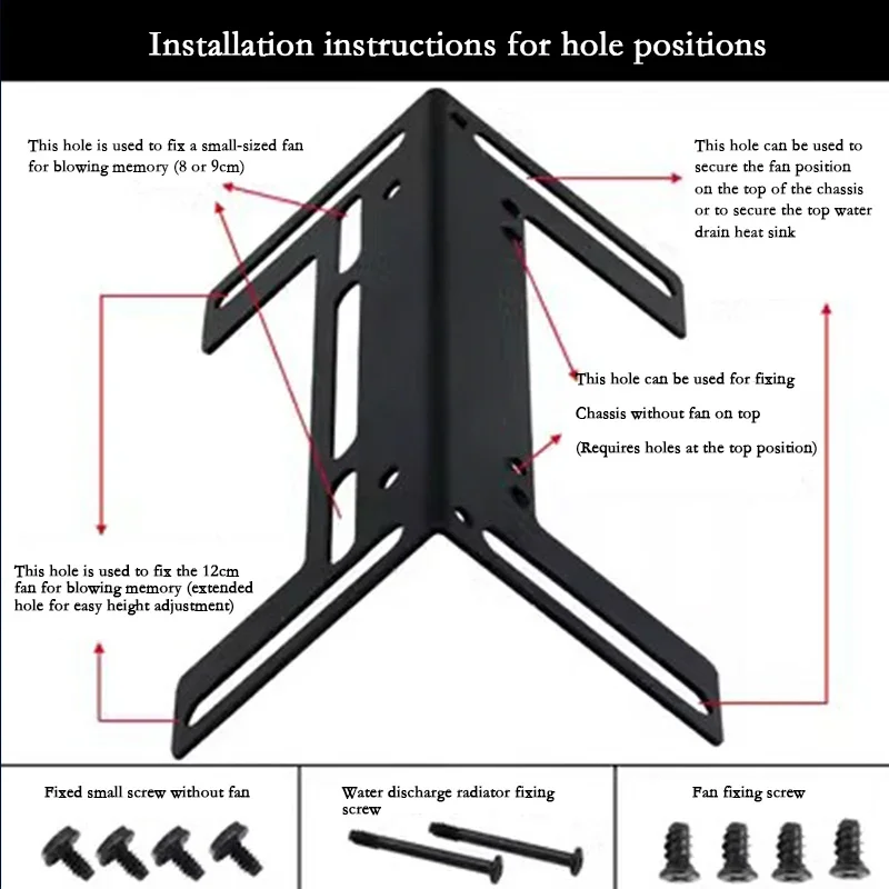Soporte de ventilador de refrigeración de memoria de Overclocking para ventilador de 120mm, tarjeta gráfica, CPU, placa base, chasis de refrigeración por agua - imagen 3