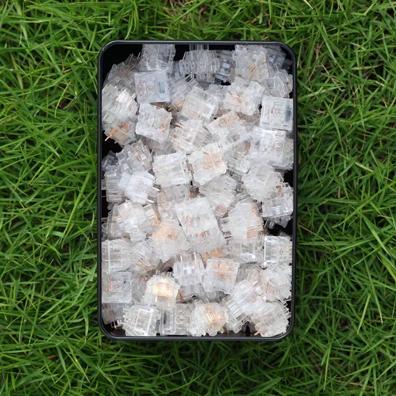 OFF STUDIO Outemu Silence Ice Snow versión personalizada interruptor de cristal Teclado mecánico totalmente transparente interruptores MX PC a prueba de polvo - imagen 2