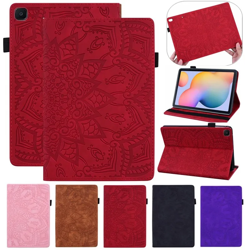 Para Samsung Galaxy Tab S5 e 2019 Funda de 10,5 "SM-T720 SM-T725 Funda inteligente de cuero 3D en relieve para tableta Funda para Tab S5e
