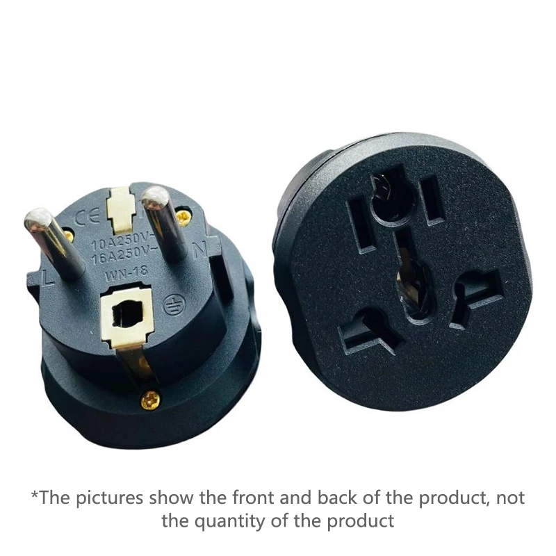 Convertidor de adaptador de enchufe europeo, enchufe Universal de pared de alta calidad, CA 16A 250V AU, EE. UU., Reino Unido, CN a adaptador de viaje de la UE - imagen 2