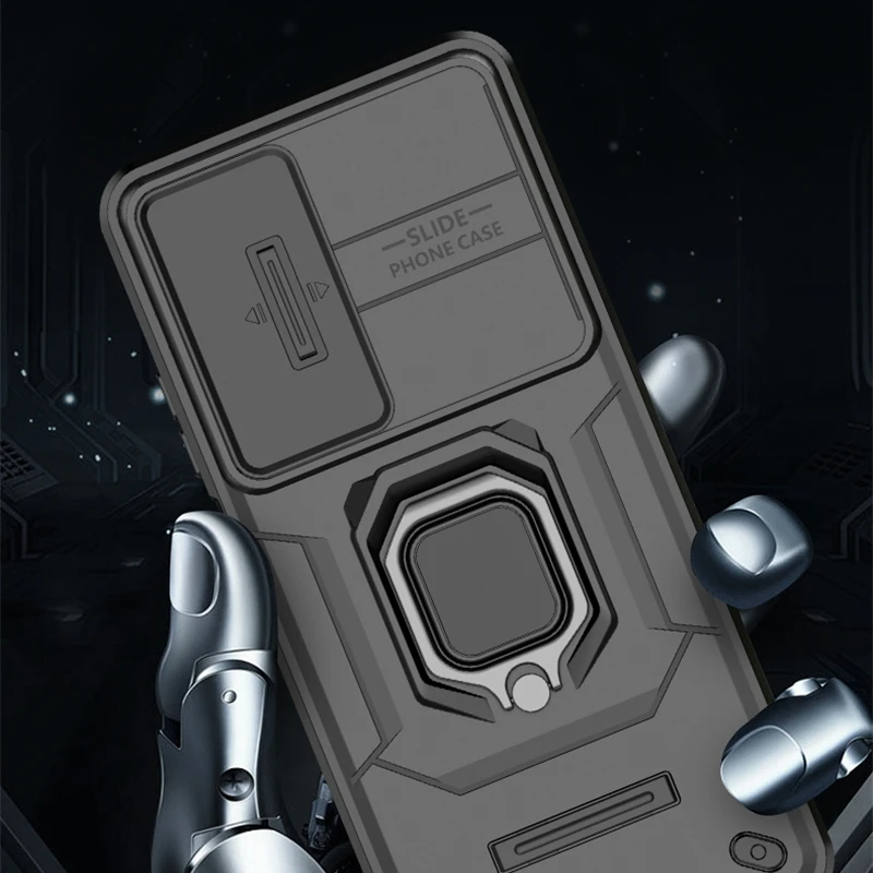 Para OPPO A80 funda OPPO A80 Capa parachoques trasero a prueba de golpes lente de cámara soporte de anillo protector para Fundas OPPO A80 A 80 OPPOA80 - imagen 2