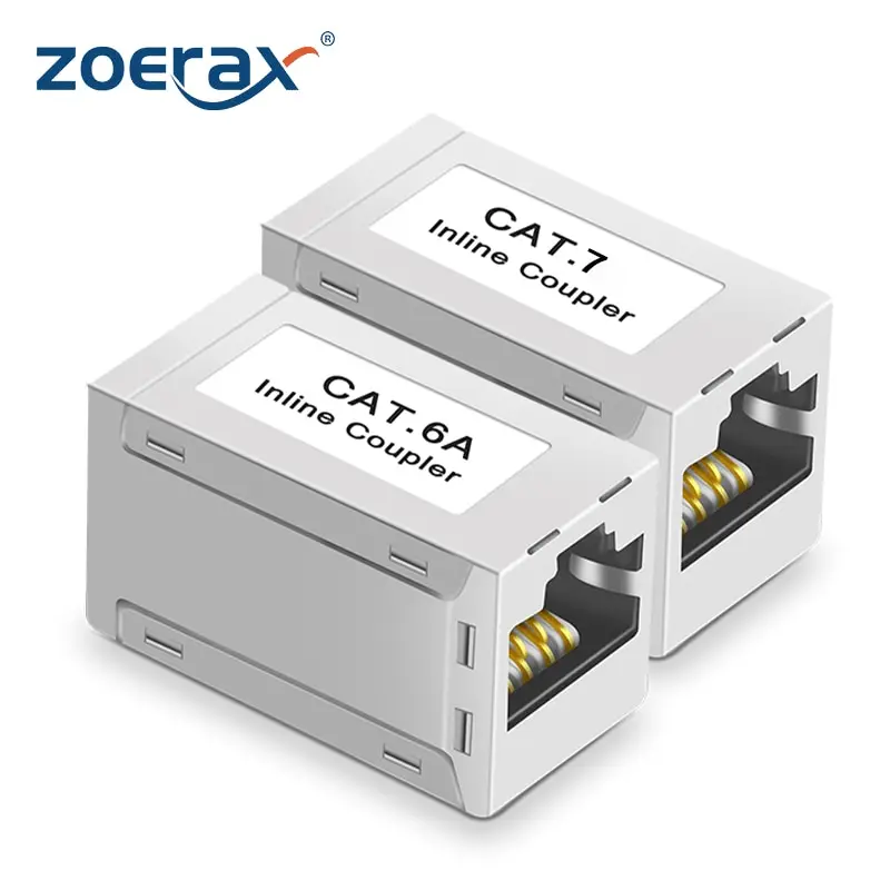 Extensor Ethernet acoplador ZOERAX RJ45 10Gbps, acoplador Ethernet Cat7 conector hembra a hembra para Cable Cat7/Cat6/Cat5e - imagen 2