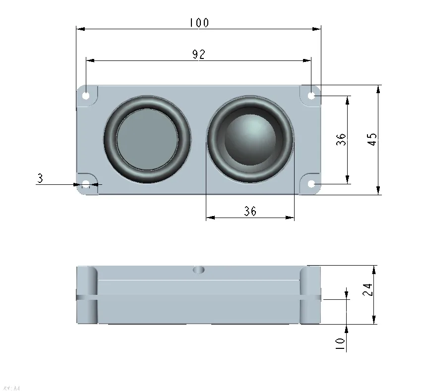 Collar Monitor sonido externo 100 × 45 × X 22mm escritorio ordenador sonido envolvente Mini USB altavoz conjunto DIY altavoces de escritorio conjunto - imagen 2