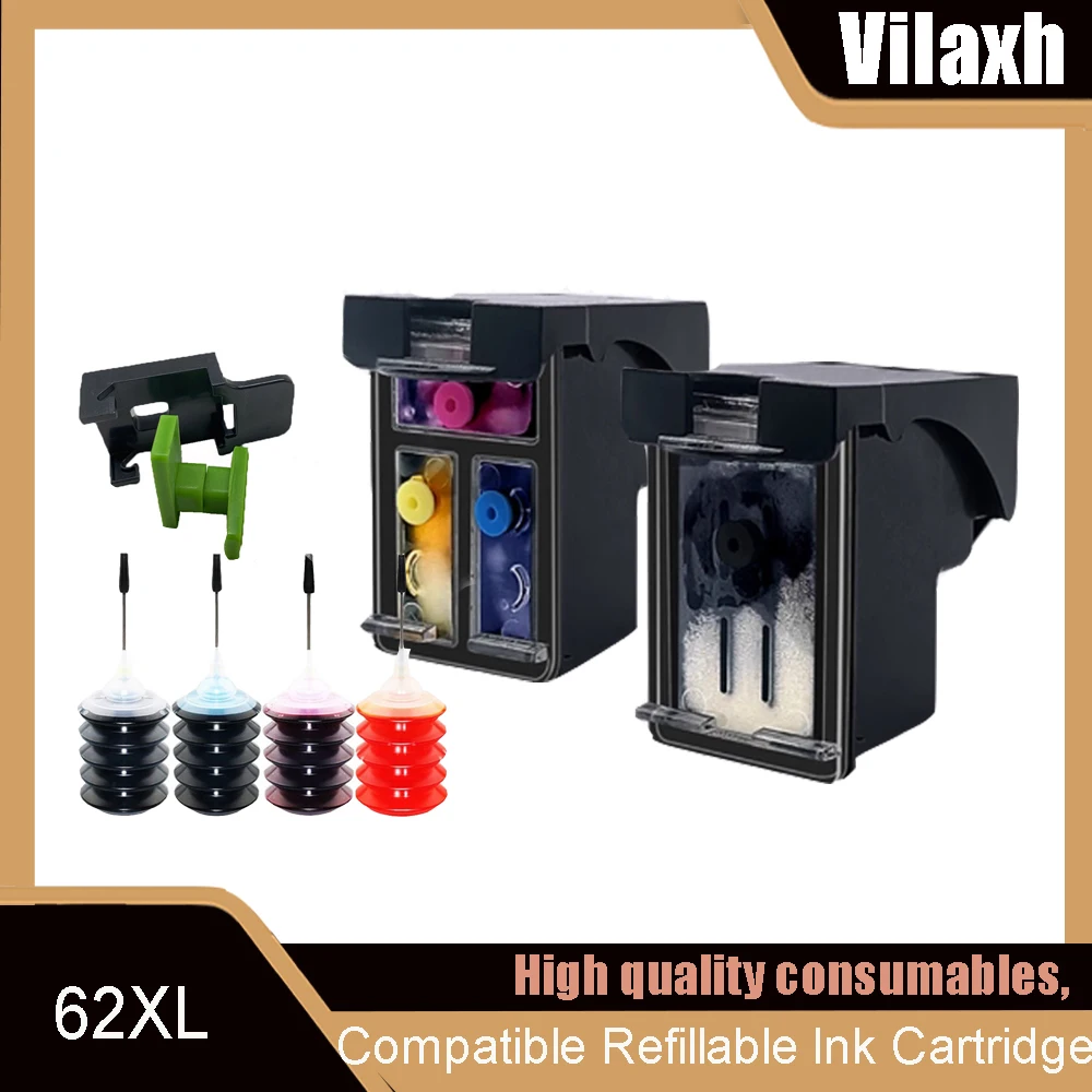 Cartucho de tinta remanufacturado 62XL para impresora HP 62 XL para HP62 Envy 5540 5640 7640 5646 5541 5740 5742 5745 200 250 - imagen 2