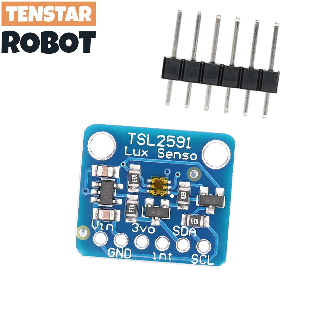 TENSTAR TSL2591 IIC I2C Módulo de ruptura de Sensor de luz Sensor Digital LUX de rango dinámico alto TSL25911FN 3,3 V 5V Diy electrónico - imagen 4