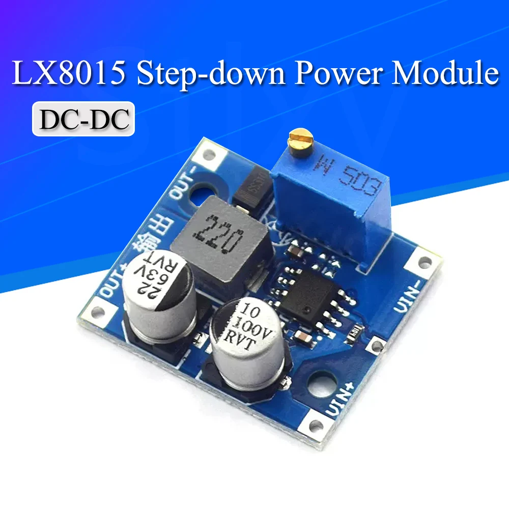 Módulo de potencia reductor ajustable LX8015 DC-DC, entrada de 5-80V a 1-62V, 1.5A, convertidor de potencia sobre XL7015 para circuito de energía Solar