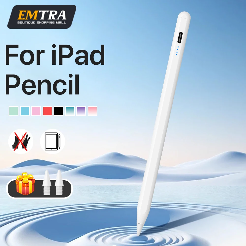 Para Apple lápiz óptico para iPad A16 Air 11 5 4 Pro 11th 13 12,9 M4 M3 bolígrafos 10 9 10th 9th Mini 7 6 rechazo de palma 2025 lápiz táctil - imagen 2