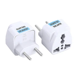 Adaptador de enchufe universal 2 pines UK/US/UE a Italia/Suiza/Brasil
