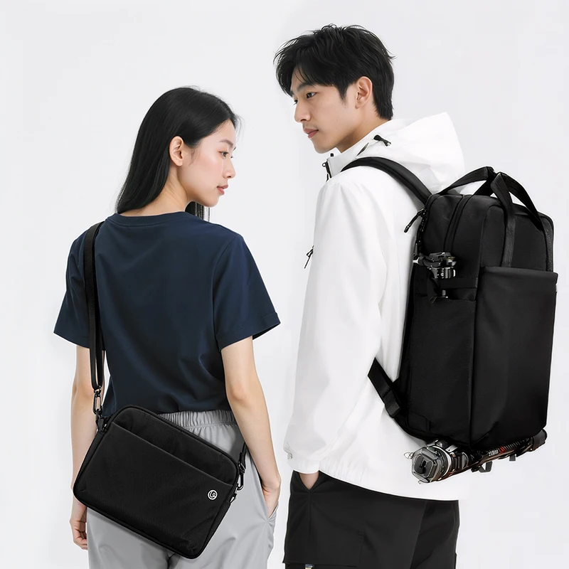 Mochila de viaje ligera Ulanzi F08 de 20L con divisor para lente de cámara, bandolera para ordenador portátil, funda de mano, bandolera para fotografía