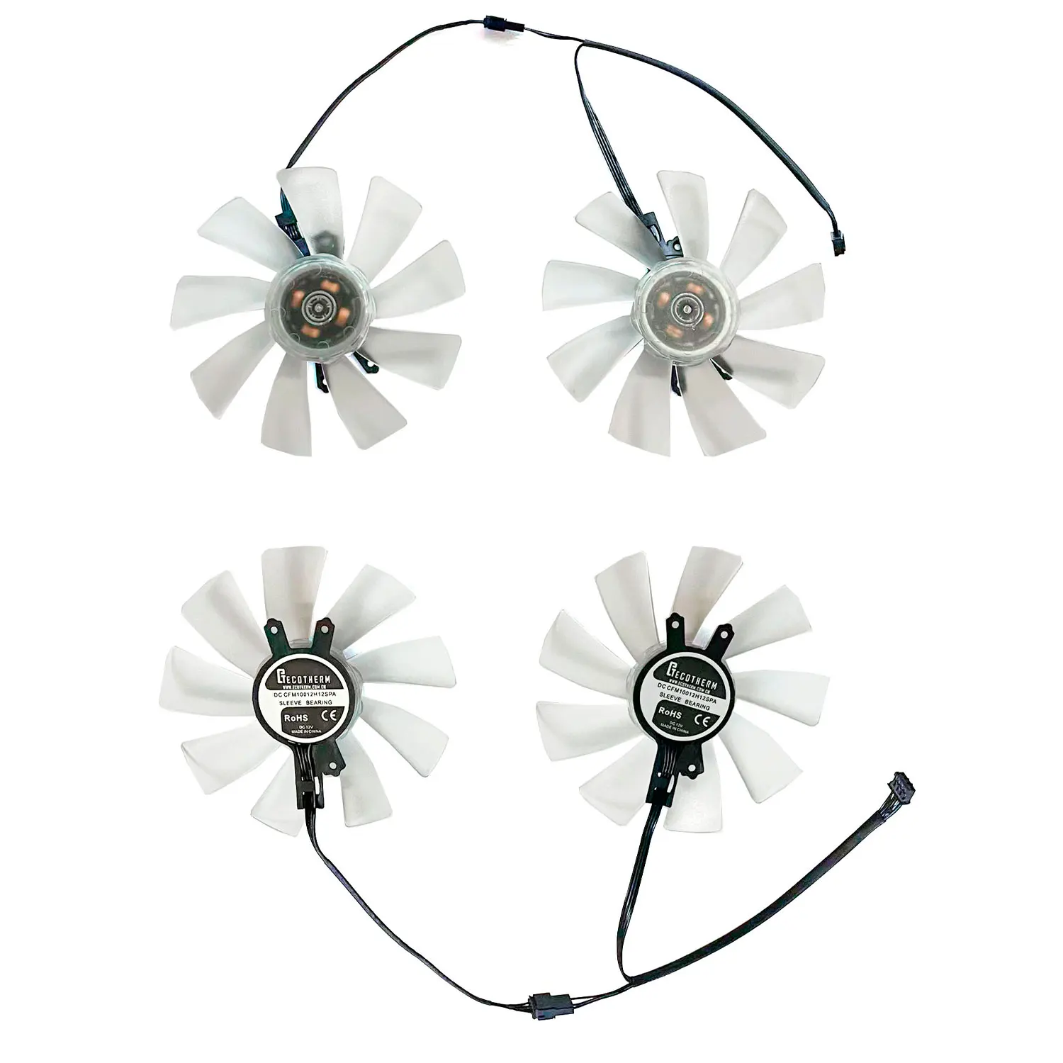 UKGF nuevo ventilador de refrigeración LED 100MM 4PIN adecuado para Manly RTX3070 8GB adecuado para tarjeta gráfica de aumento PNY GeForce RTX3070 - imagen 3