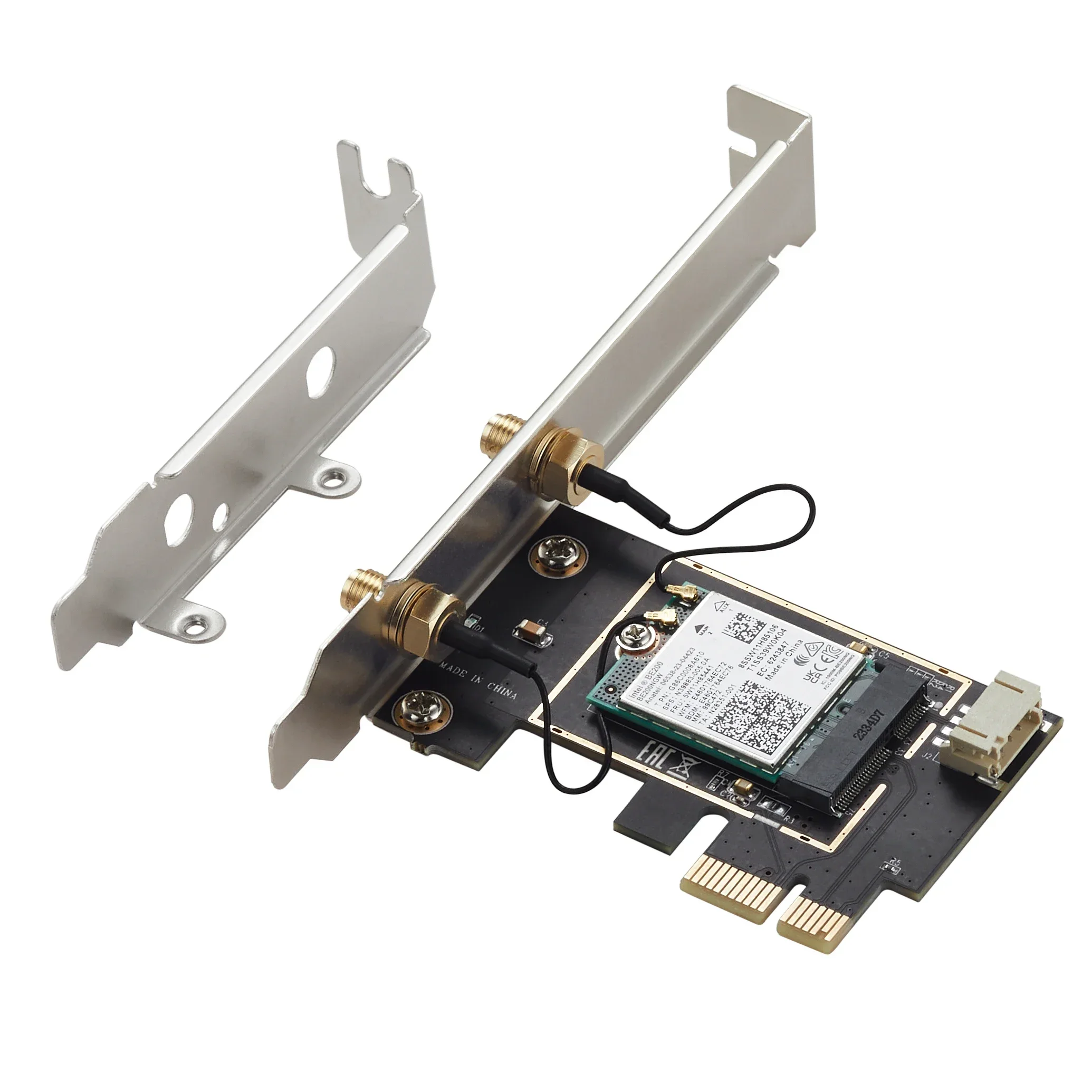 IOCREST WiFi inalámbrico 7 Intel BE200 PCI-E tarjeta de red Bluetooth 5,4 Tri Band 2,4G y 5G y 6GHz 8774Mbps BE200NGW Chip 802.11be - imagen 4