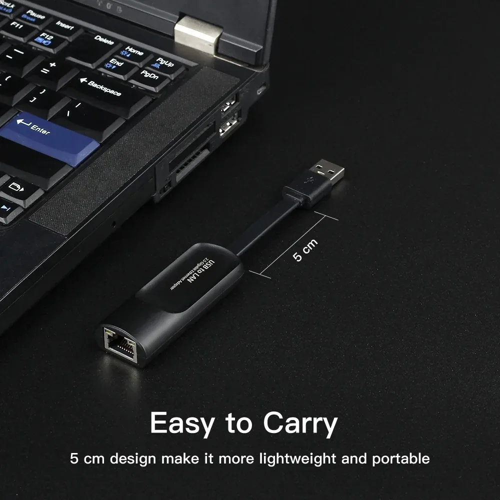 Adaptador Ethernet de 2500Mbps, 2,5 Gigabit, USB tipo C a RJ45 Lan, adaptador Gigabit Ethernet con cable, tarjeta de red para MacBook iPad Pro - imagen 5