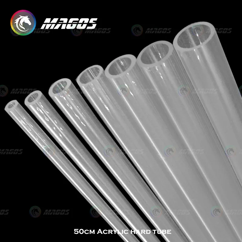Acrylic Tube – PMMA Aquarium Pipe – 8mm–20mm OD – DIY – 50cm – 2 pcs