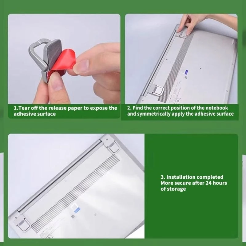 Ajuste aluminio D7YC Soporte cuaderno aluminio para computadoras portátiles ahorro espacio para guardar - imagen 2