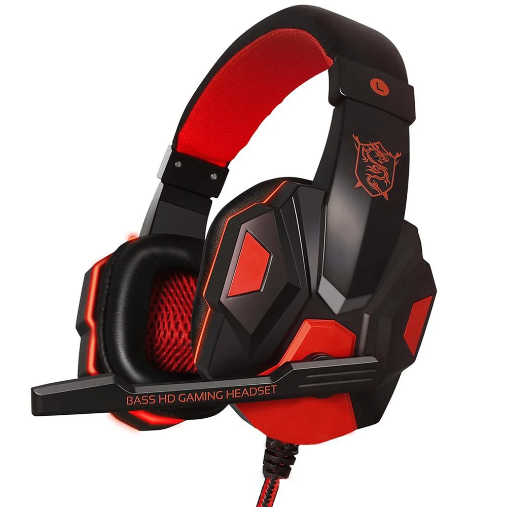 Auriculares Gaming con Cable 3,5 mm y Micrófono Plegable – PC/PS/Xbox