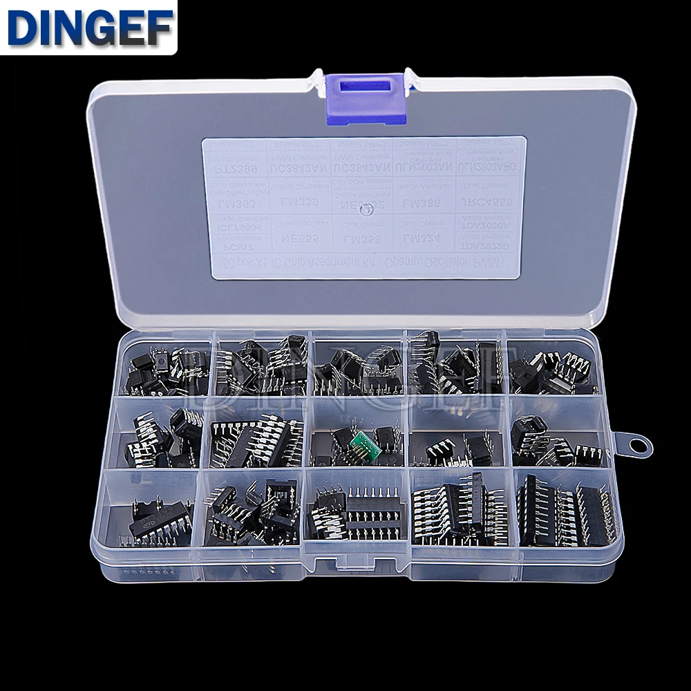 150 unids/caja circuitos integrados Chips en caja PC817 NE555 LM358 JRC4558 LM393 LM339 aparatos de reparación enviar Clip enviar adaptador - imagen 3