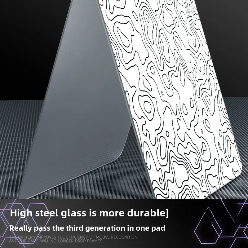 Alfombrilla de ratón de vidrio fotovoltaico, actualización templada, suave, FPS, juego de deportes electrónicos, alfombrilla para mesa de oficina, alfombrilla personalizada para el hogar, accesorios para juegos - imagen 3