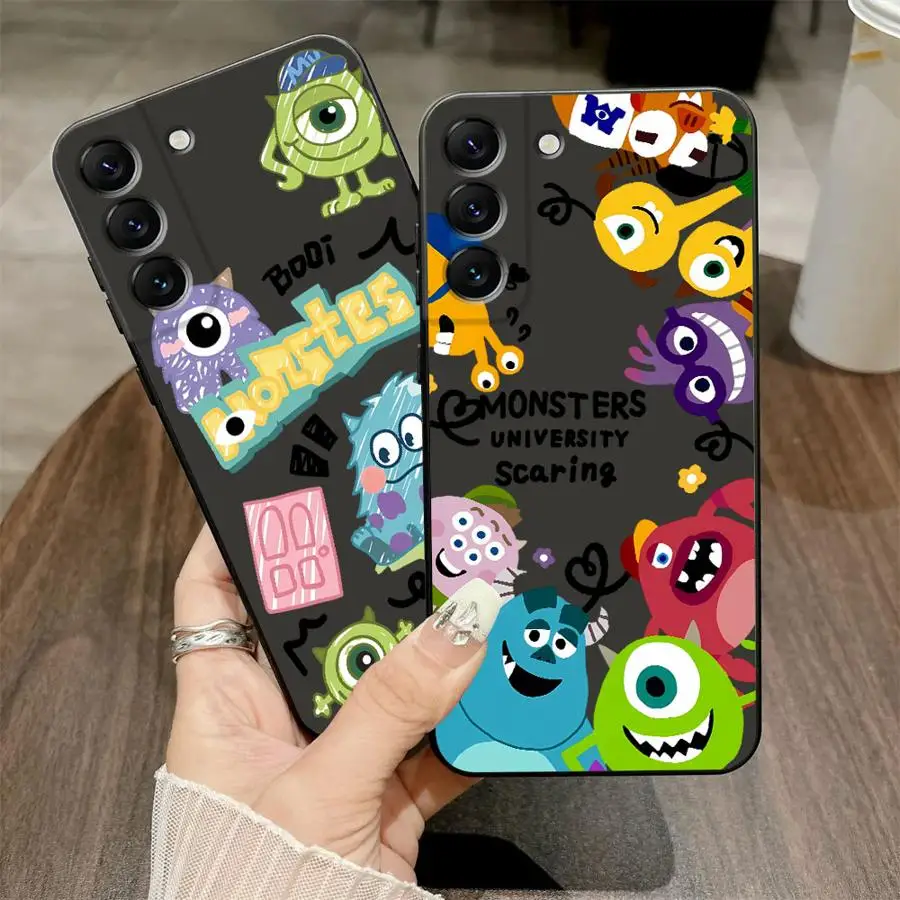 Funda de teléfono suave negra de dibujos animados de Disney Monsters Inc para Samsung Galaxy A51 A73 A32 A23 A53 A41 A36 A26 A72 A22 A52 A35 A24 - imagen 3