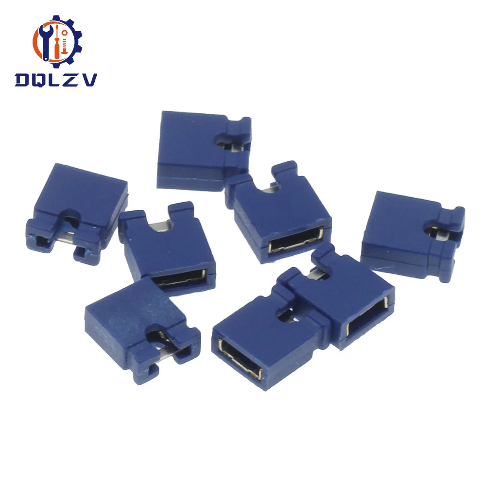 Conector de bloques de puente de Pin de tapa de puente de 100 piezas 2,54mm para espaciado de placa de circuito 2,54 - imagen 4