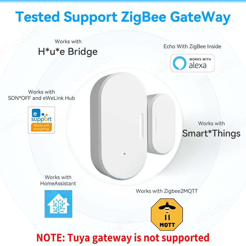 Aplicación eWeLink, Sensor inteligente ZigBee para puerta y ventana, automatización del hogar inteligente, Detector de puerta abierta y cerrada para asistente de Google Home Alexa - imagen 2