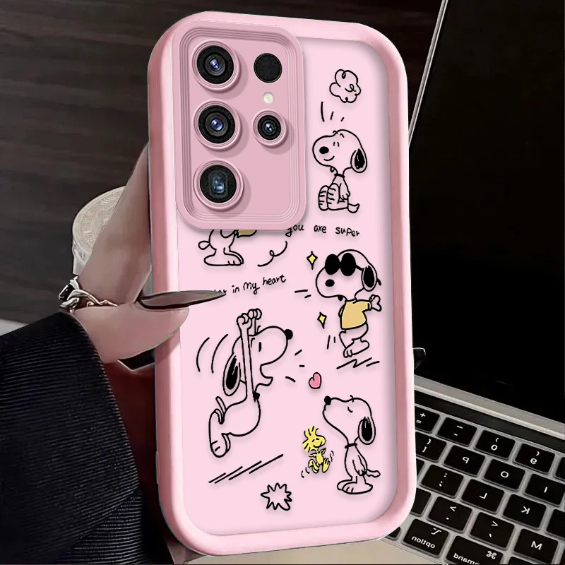 Preciosa funda de teléfono suave Snoopys para Samsung Galaxy S25 S24 S23 Ultra S22 S21 Plus FE A36 A56 A26 A16 A06 A15 A25 A35 A55 5G - imagen 3