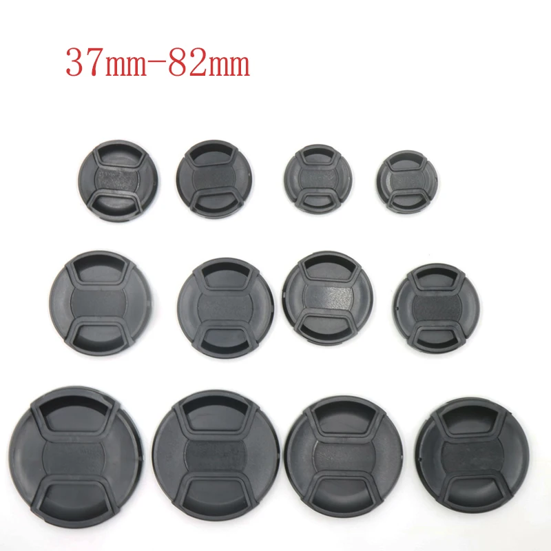 Tapa de lente de cámara de alta calidad 40,5mm 49mm 52mm 55mm 58mm 62mm 67mm 72mm 77mm 82mm tapa de lente frontal a presión para lente de cámara canon - imagen 2