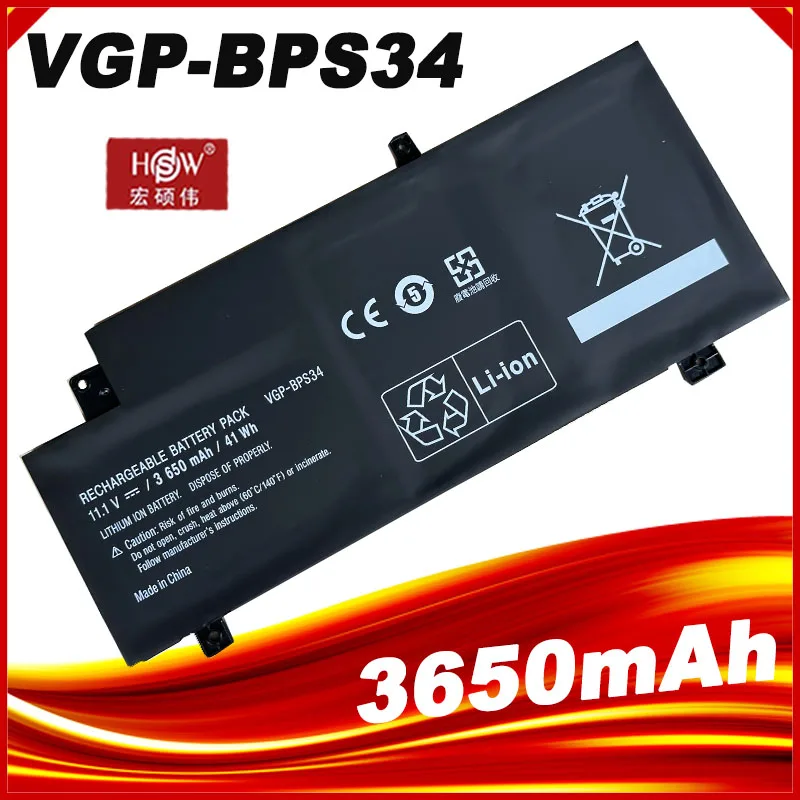 VGP-BPS34-batería BPS34 para portátil, para Sony, VAIO Fit 15, Touch, SVF15A1ACXB, SVF15A1ACXS