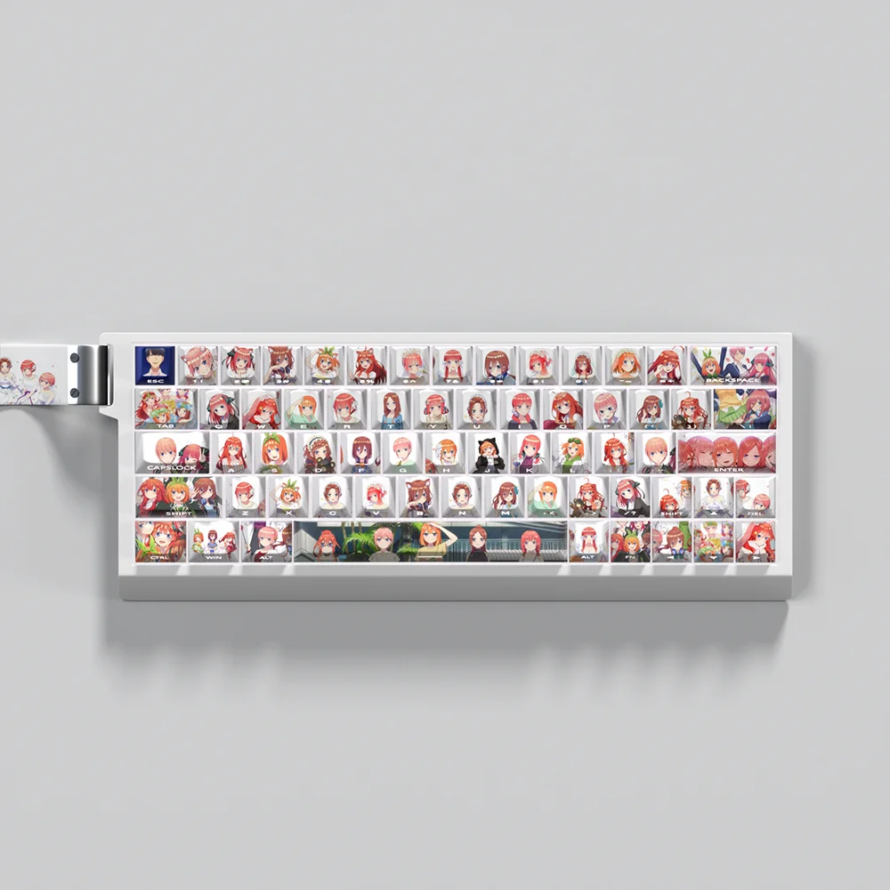 Juego de teclas secundarias PBT Cherry, 74 teclas, teclas personalizadas translúcidas grabadas lateralmente para teclados mecánicos, diseño 60/80 - imagen 5